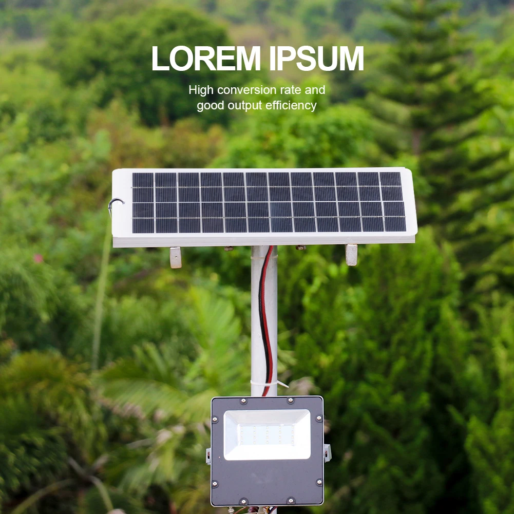 10W Solar Battery Charger with Carabiner 12V Solar Charger Polysilicon Solar Power Charger Portable for Outdoor Lamp Pump