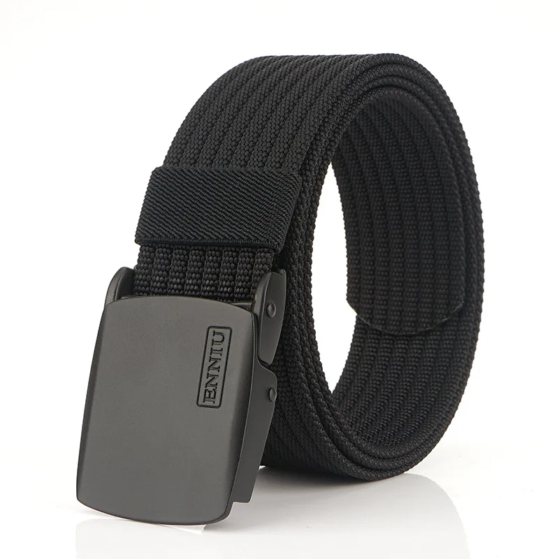 Men's Tactical Belt - Heavy-Duty Nylon Canvas with Metal Buckle, Perfect for Outdoor Sports and Training