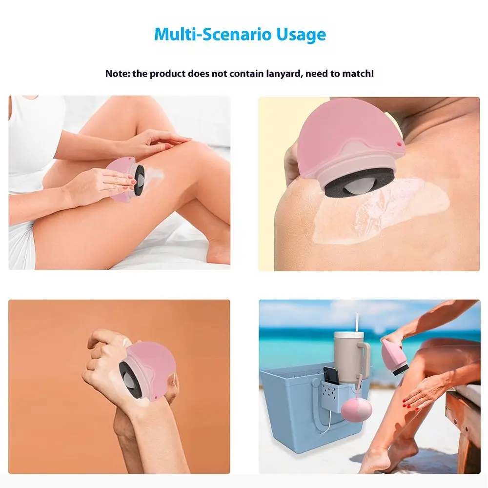 Silicone Suncream Roller Applicator Refillable Oval Isolation Lotion Cream Bottles Stitching Color Roll On Sponge Applicator perfume atomizer refillable lotion bottle
