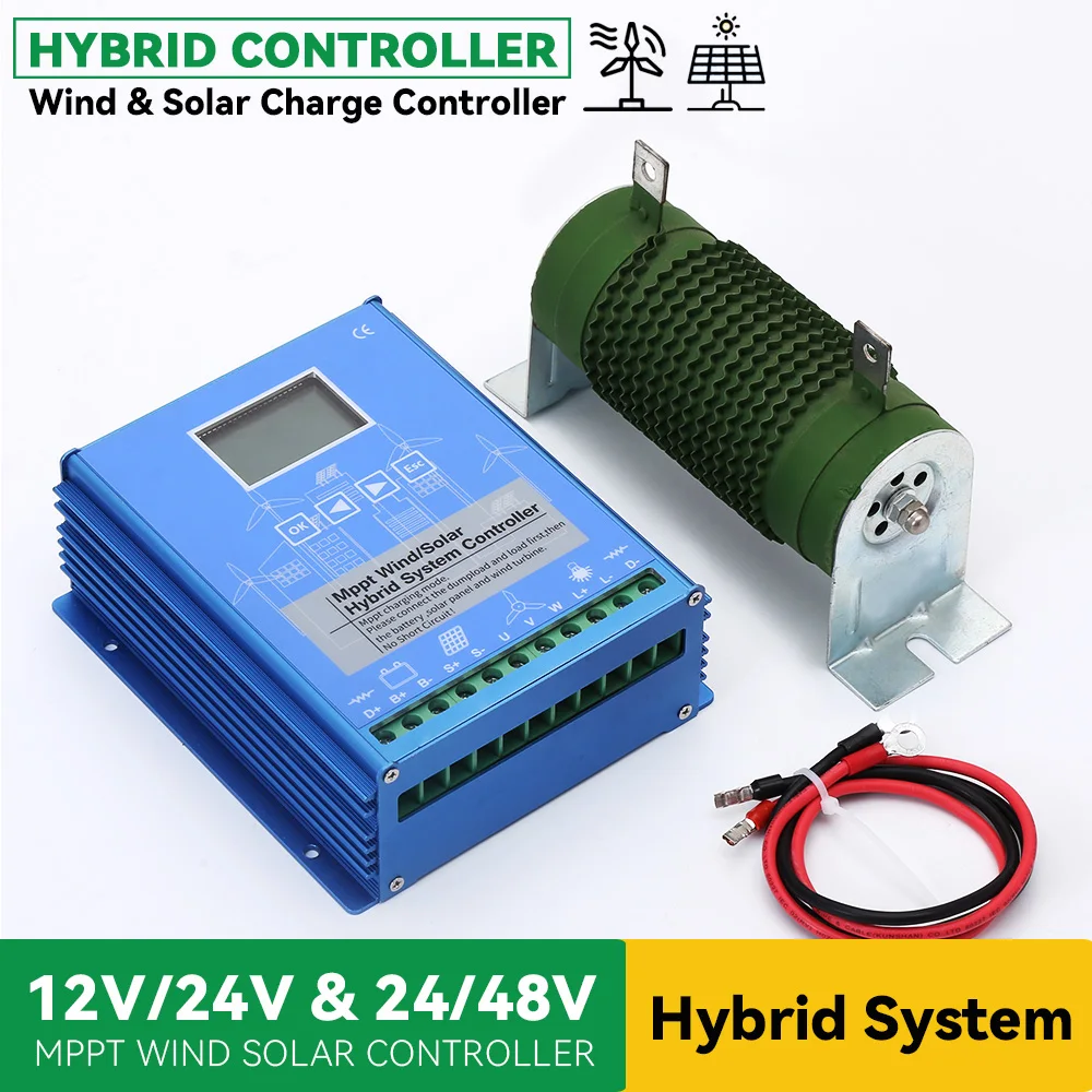 Description Picture 3 of item3000W 6000W MPPT Charge Controller Solar & Wind Hybrid System 12v 24v 48v Auto Regulator Home Use Solar panel Windmill Generator