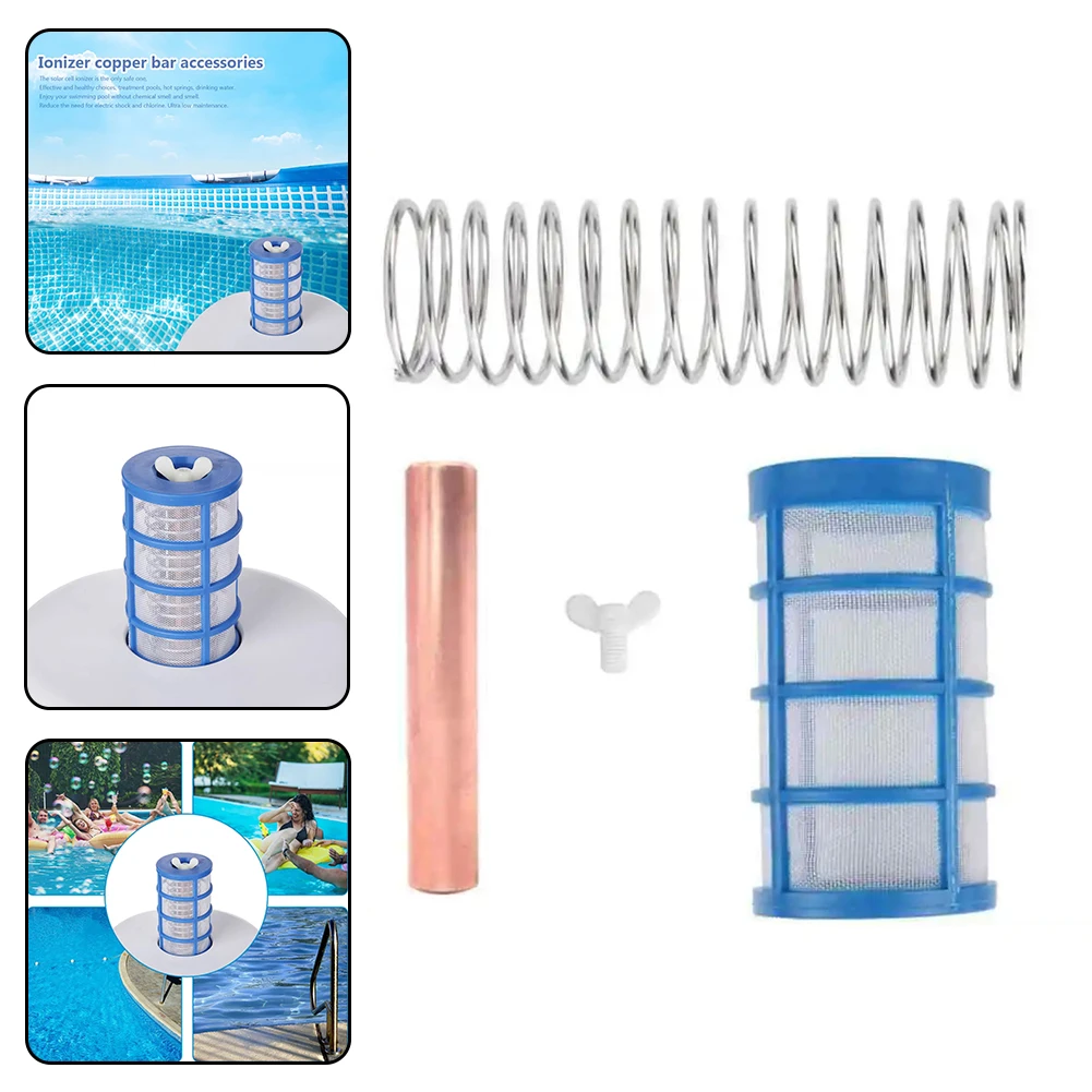 Solar Pool Ionizer Replacement Copper Rod Set - 105mm X 18mm, Universal Fit For Pool Purifiers