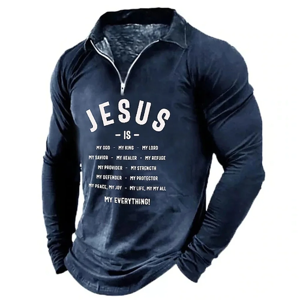 T-Shirt Da Golf Da Uomo T-Shirt Da Uomo Con Stampa Turndown Lettera T-Shirt Con Cerniera A Maniche Lunghe Da Uomo Abbigliamento Fashion Designer Casua