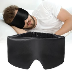 Premium Mulberry Silk Sleep Mask - Luxurious Light - Blocking Eyeshade for Ultimate Comfort (Black)