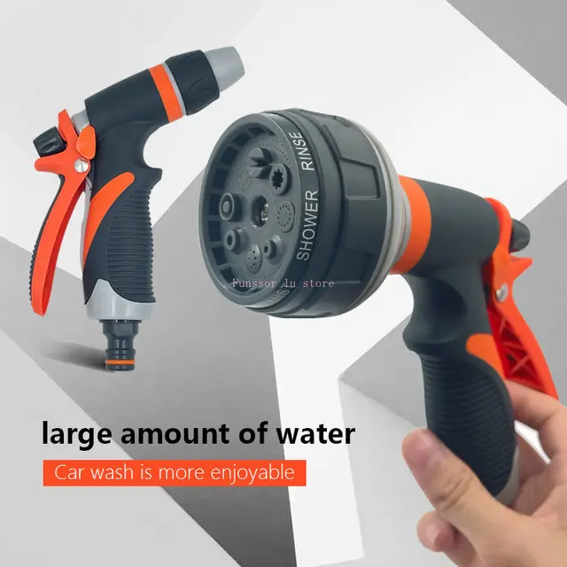Spray-Pázsit Öntözés Többfunkciós Autómosás Nagynyomású Tartós, Kézi Szerszámok Tömlő Sprinkle Fúvóka Kert - Image 2