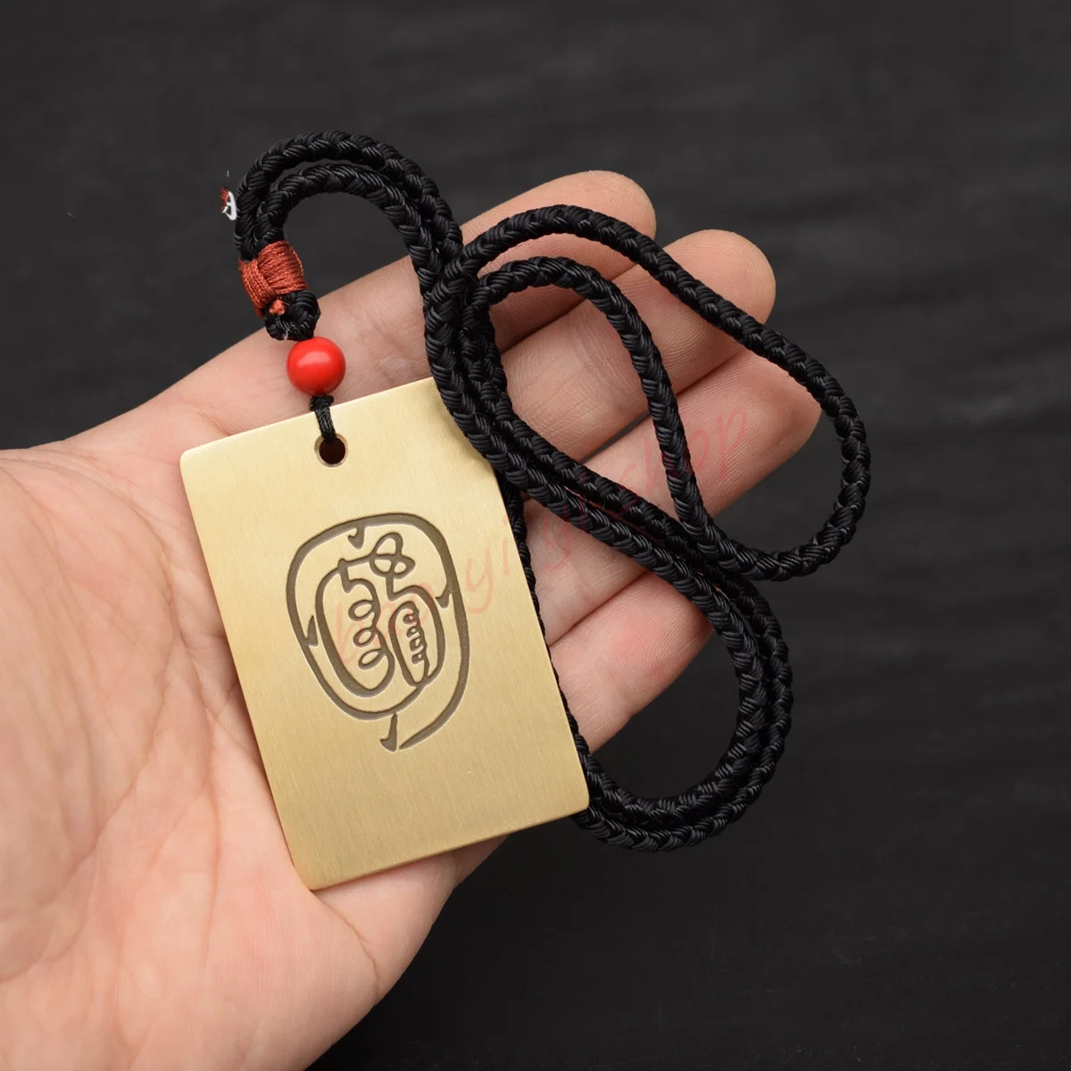 Taoist supplies,  Bronze pendant,  Golden light Mantra  Bronze peace Pendant， Amulet 3