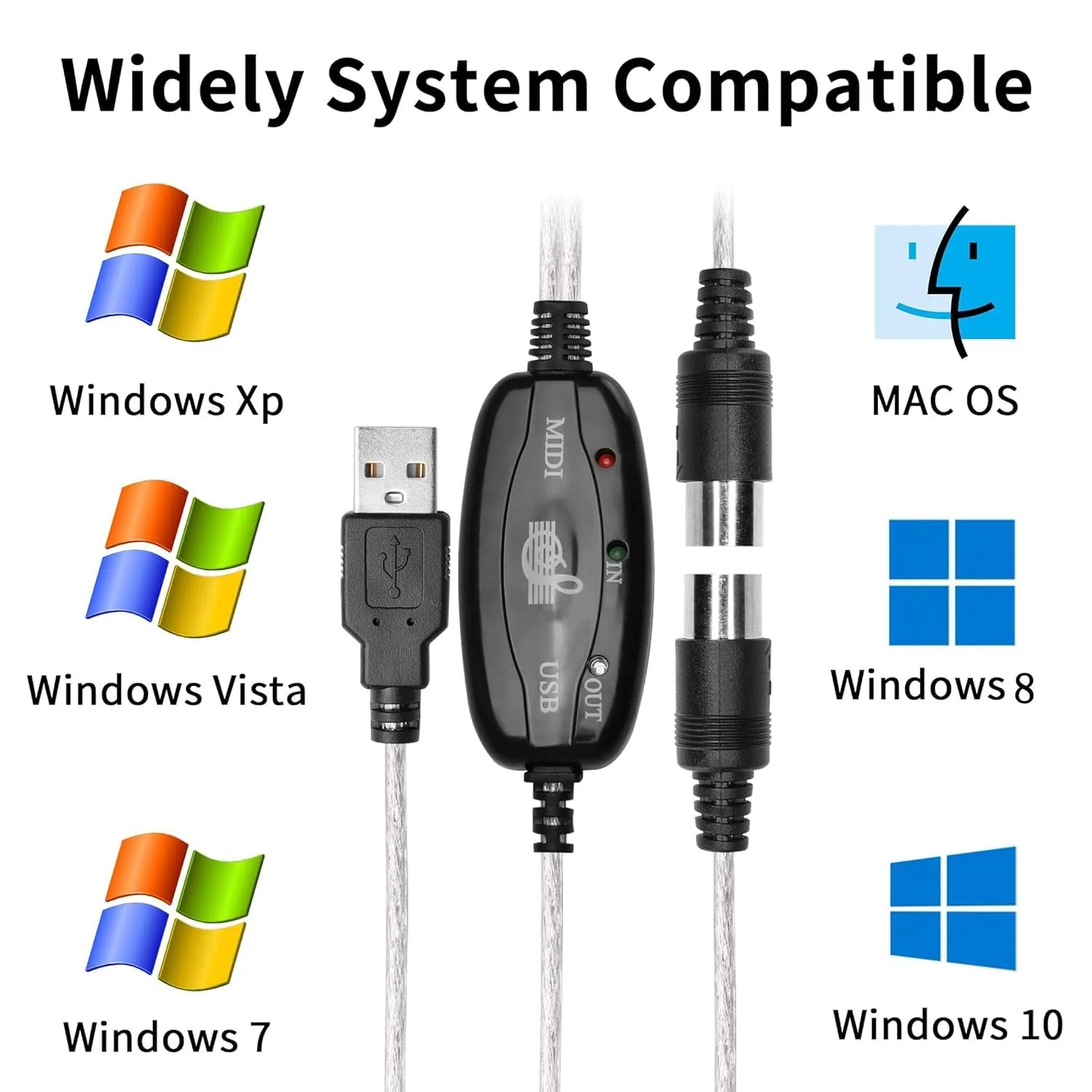 ŵ  Ű ǾƳ  2M USB 5  MIDI ̺ ȯ  PC Ʈ  XP/Windows7/8/10/Vista