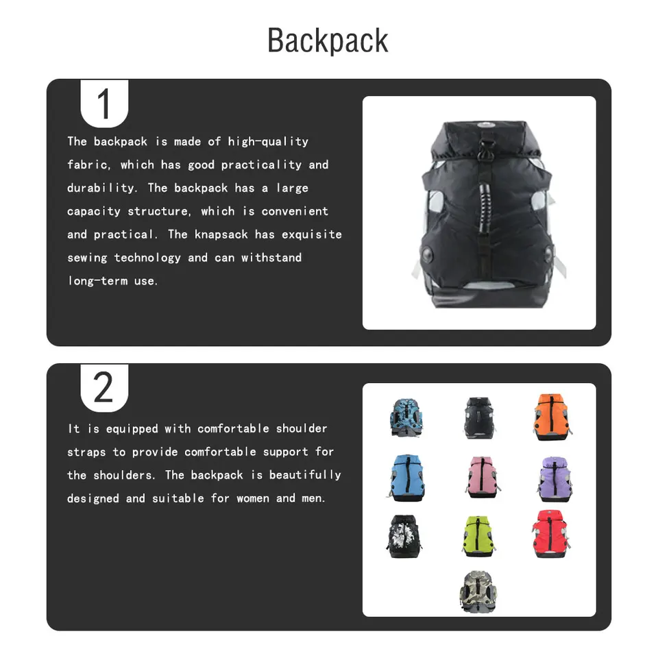 Zaino Con Rotelle Per Pattini E Scarpe Sportive - 45x32x18cm, Poliestere, Per Escursioni E Viaggi - Foto 5