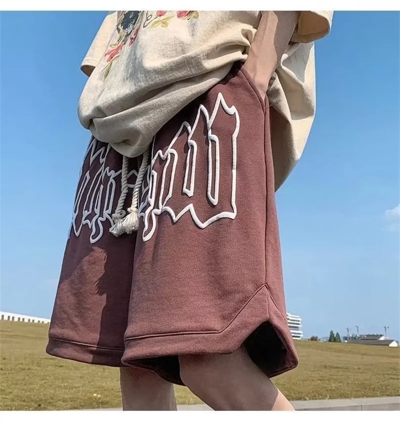 ★codegraphy★ Embroidered Artwork Bermuda Sweatpants Brown Corvus Graphic Print Tapered Cuffed Sweatpants | Disturbia