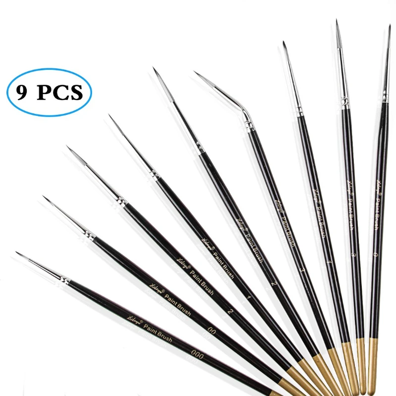 Nylon Watercolor Painting Fine Brushstroke Line Hooking Pen Set