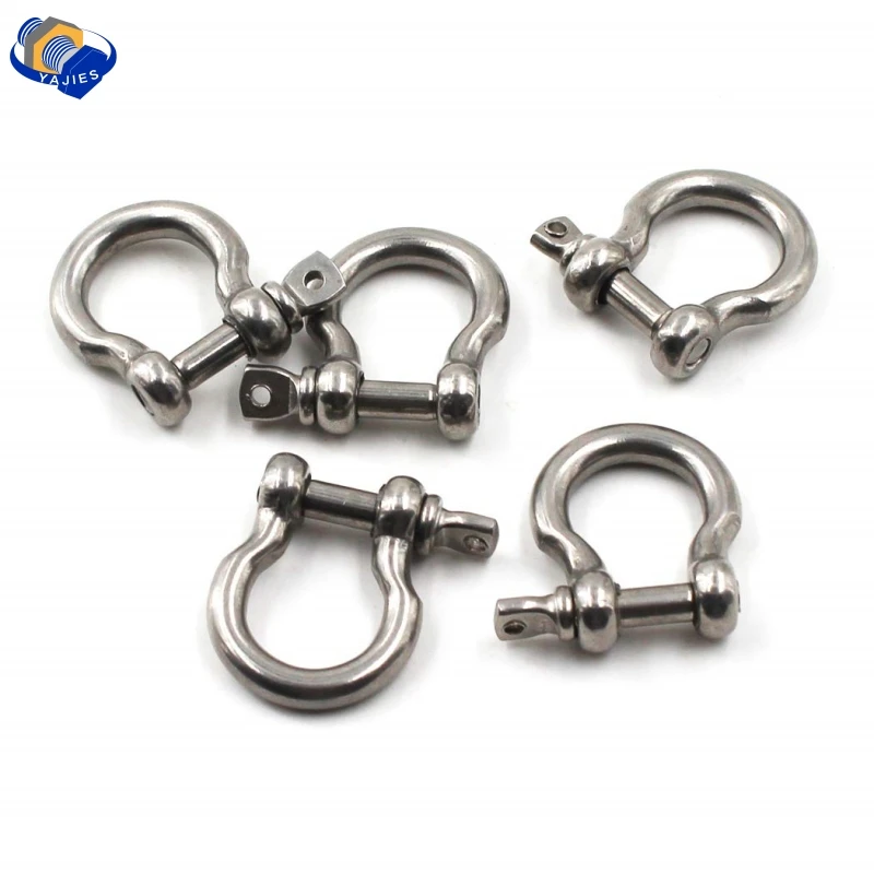 304 Stainless Steel Japanese/European Bow Extended Shackle - Durable Marine Hardware for Rigging and Heavy-Duty Applications 304 Stainless Steel Japanese/European Bow Extended Shackle - Durable Marine Hardware for Rigging and Heavy-Duty Applications