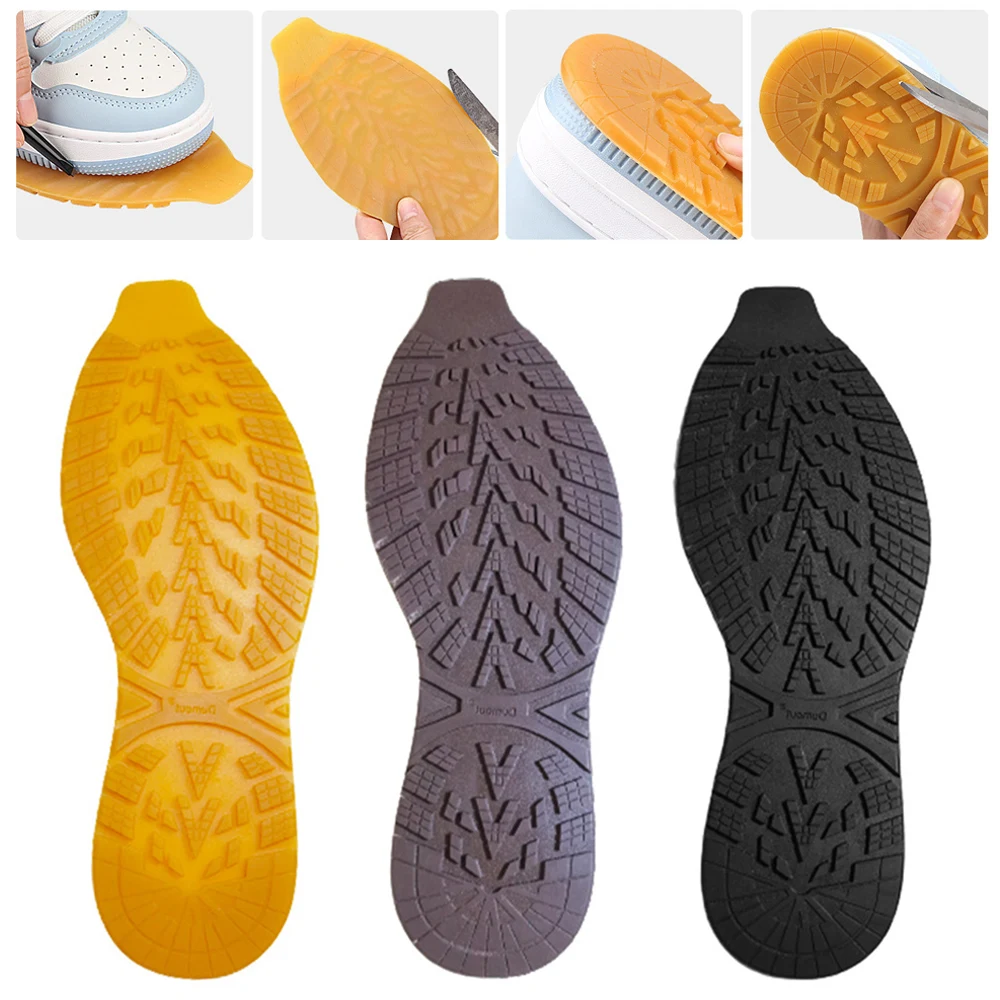 1Pair Non-Slip Sole Stickers Thick Flexible Rubber Shoe Soles Wear-resistant Shoes Pads Sneakers Outsole DIY Soles Stickers Pad