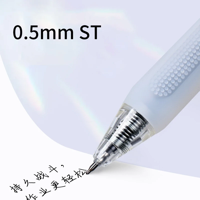 M&G 0.5mm black  Gel Pen, sweat-resistant grip design, ST nib, quick-drying ink, refillable, ideal for students and office use.