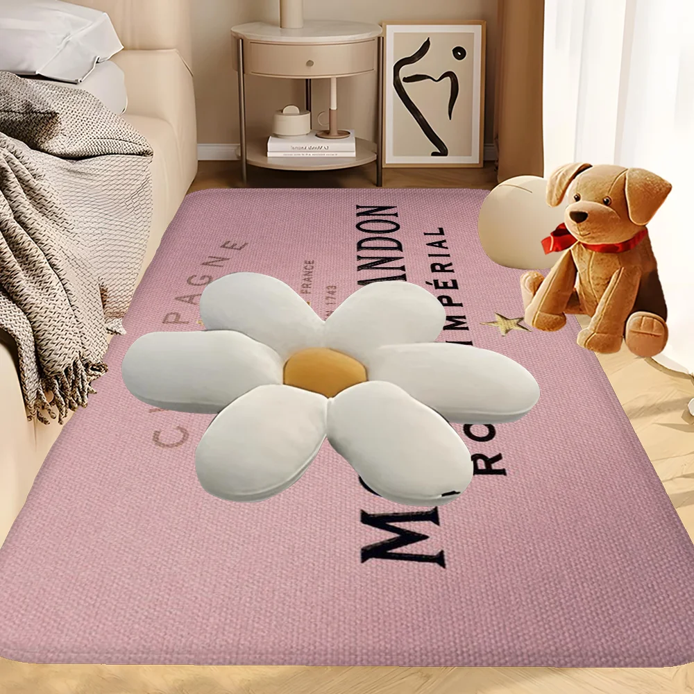Champagne M-Moet &Chandon Door Mat Kids Room Bedroom Decoration Balcony Anti-Slip Doormat Living Room Doormat Area Rug