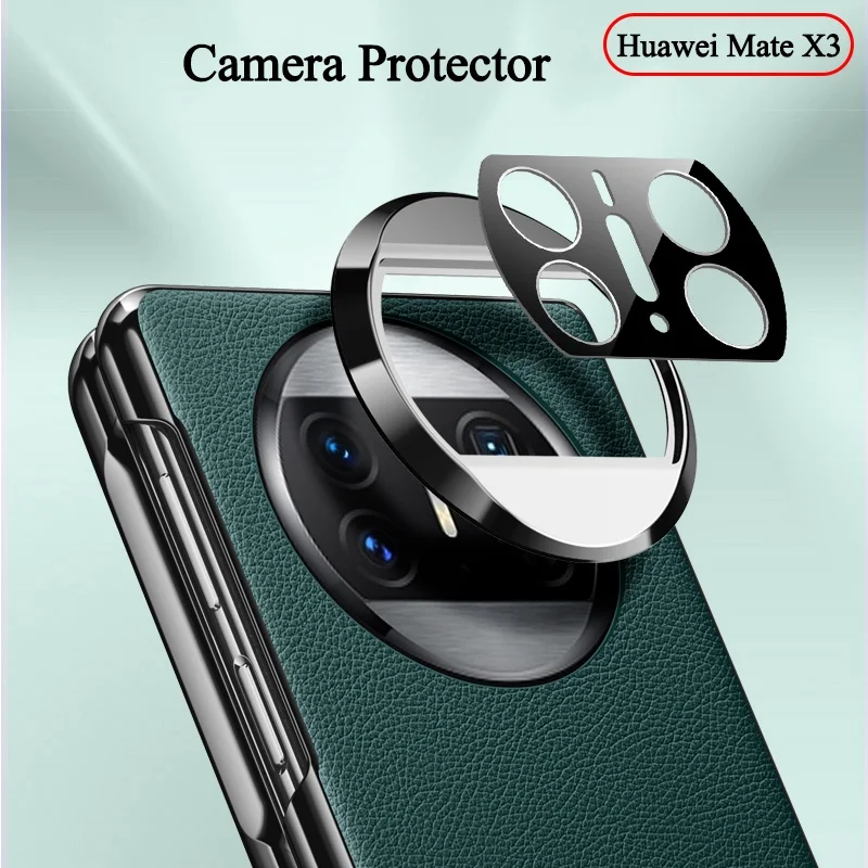 For Huawei Mate X3 Case Luxury Premium Leather Kickstand Glass Screen Protector Flip Cover with Bracket for Huawei Mate X3
