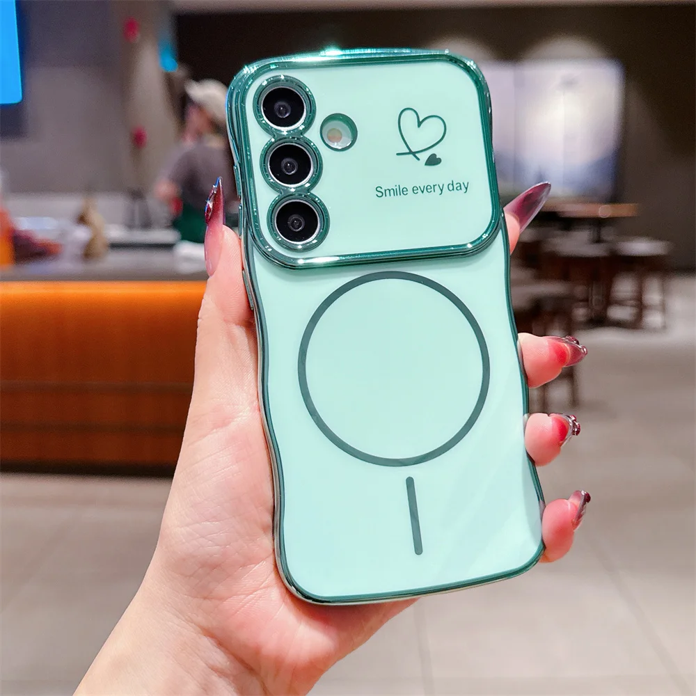 Magnetic Love Heart Shockproof Phone Case with Soft Cover