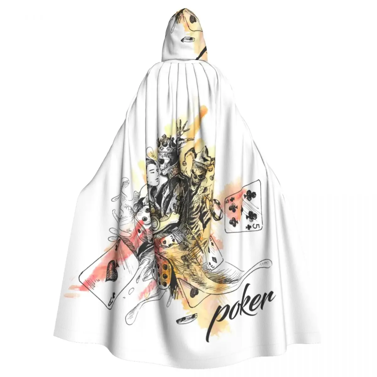 

Hooded Cloak Polyester Unisex Witch Cape Costume AccessoryPoker