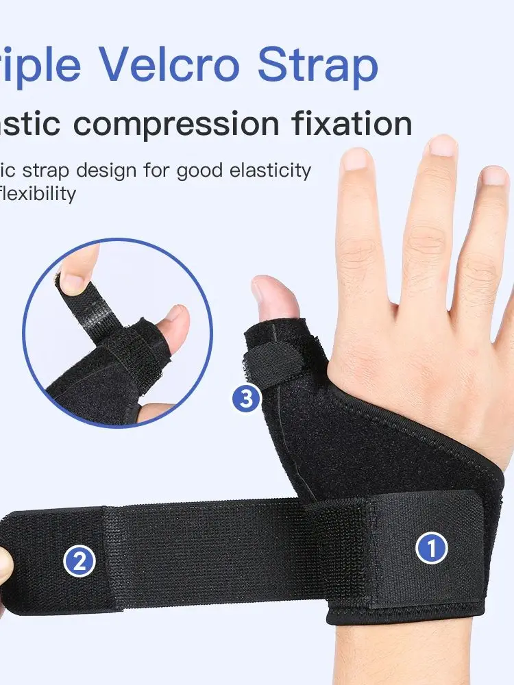 Flexible splint wrist thumb support bracket, used for fitness treatment of tendinitis and arthritis, breathable thumb protection