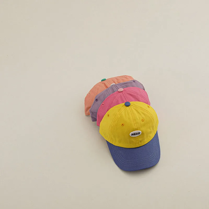 Gorra de béisbol con letras para niños, gorro con visera, protector solar, moda de verano, 2024