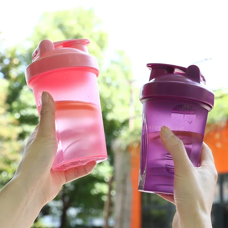 400-500Ml Nutrition Shaker Cup Fitness Sport Protein Powder Shake Mixing Bottle Con Time Scale Water Cup Drinkware Kitchen Tool