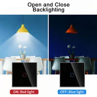 AXUS EU Touch Switch  AC100-240V Power LED 1/2/3 Gang Crystal Glass Panel Wall Lamp Light Switch Sensor Switches Interruttore - Image 2