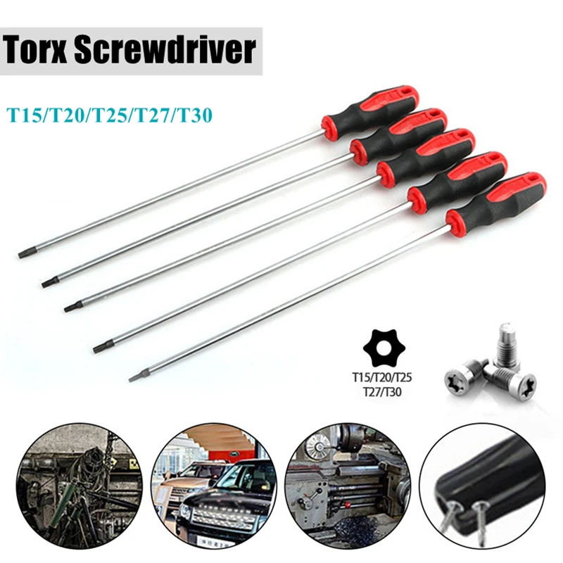 1pc 400mm Extra Long Torx Screwdriver with Hole S2 Screwdriver T15 T20