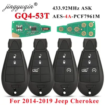 Keyforkess Fobik GQ4-53T chiave auto a distanza 433MHz PCF7961M 4A Chip per Jeep Cherokee Sport KL 2014 2015 2016 2017 2018 2019 Fob