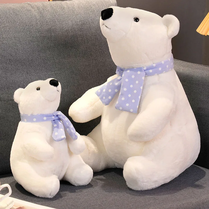 Cute Polar Bear Stuffed Animal Polar Bear Stuffed Animal Toys Bear Plush Toys Aliexpress