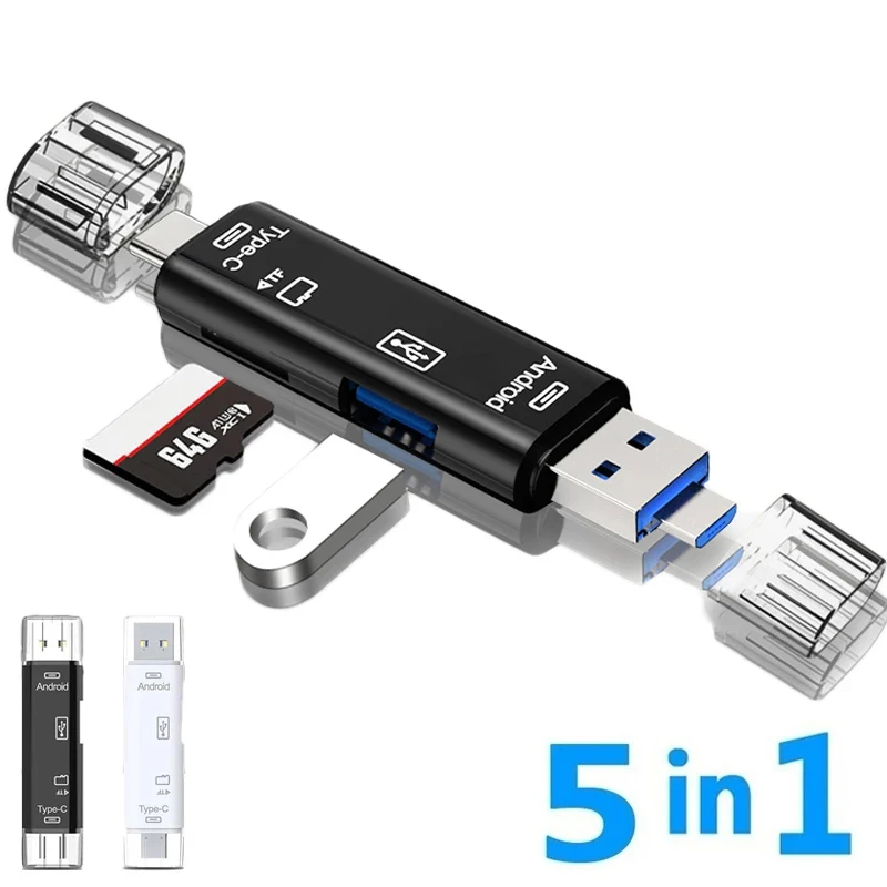 5 في 1 متعددة الوظائف USB 2.0 نوع C/Usb/مايكرو Usb...