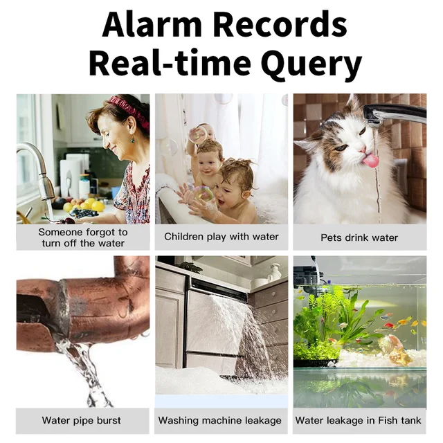Tuya Smart WIFI Water Leakage Sensor Alarm Water Level Detector Flood Leakage Sensor APP Remote Control Security Alarm System 5