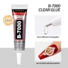 15ml Acrylic Rhinestone Nail Art Glue Super Sticky UV Gel Polish False Nail Crystal Gems Multi-function Decorations Glue Tools * 3