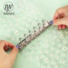 JIANWU Cute Little Daisy Transparent Loose-Leaf Account Book 20 Sheets Student Writing Notepad Binder Kawaii Stationery Supplies 4
