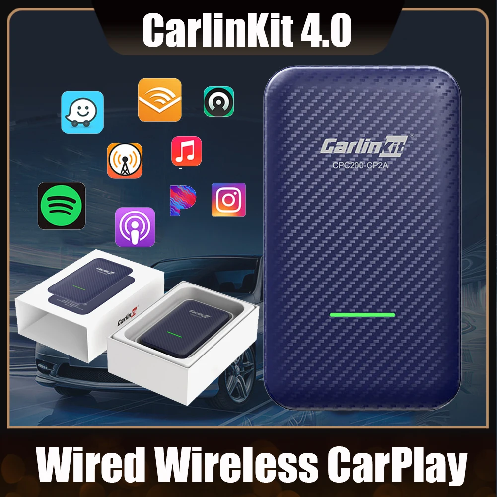 CarlinKit 4.0 Apple CarPlay Wireless Dongle Activator Smart Ai Box Plug