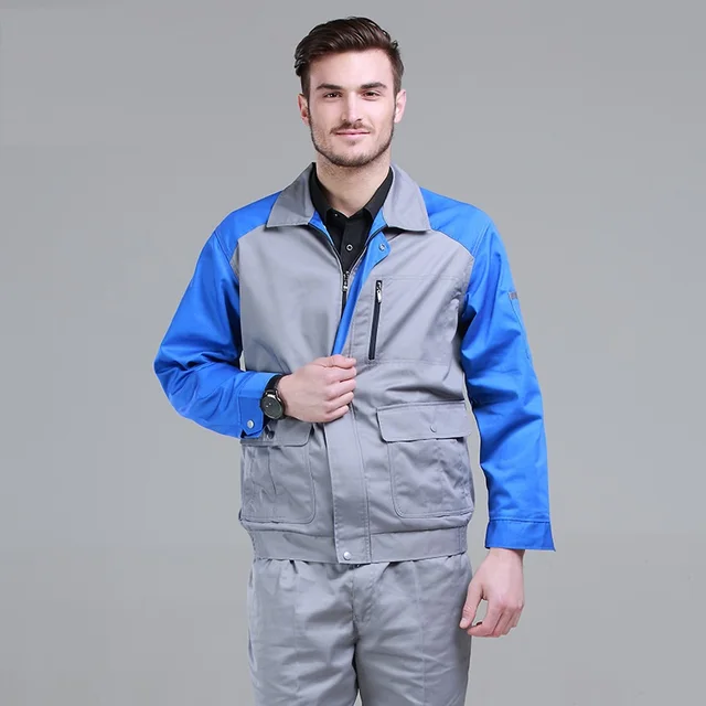 Ropa de trabajo para hombre, chaqueta y pantalones con múltiples bolsillos,  traje mecánico, ingeniero, almacén, 4XL - AliExpress