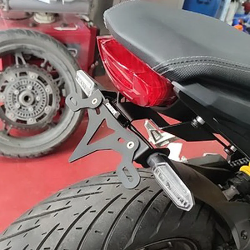 혼다 CB650R CBR650R CB CBR 650 R 2019-2025 테일 티디 펜더 엘리미네이터용 번호판 홀더 브래킷 키트 (LED 라이트 포함)