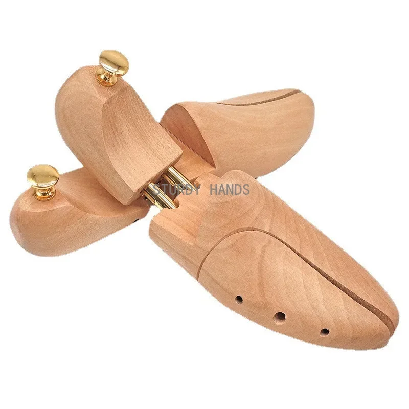 1 pair adjustable lotus wood shoe shapers men's shoe stretcher support men's boot expansion device