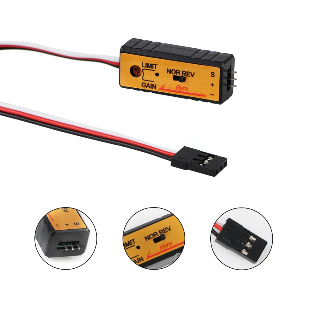 Mini Gyro Module for RC Remote Controller Drift Drive 4.8V-6V 10mA 2- Axes Gyroscope for RC Toys Car/Boat Apply to Receiver