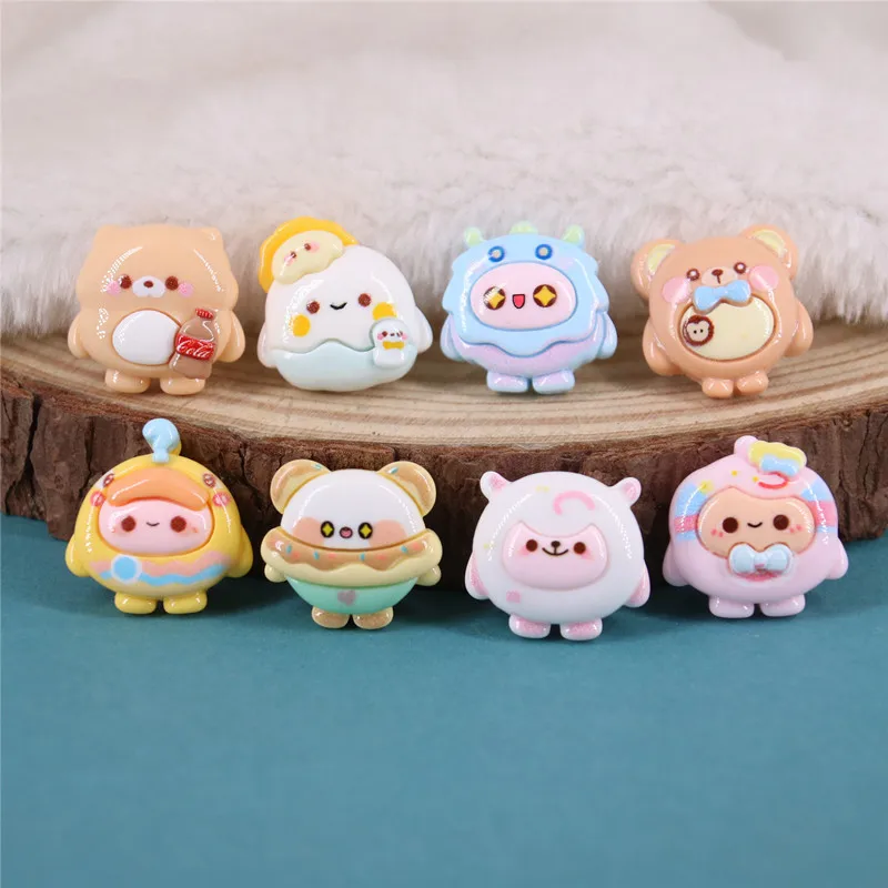 

100 шт., кабошон из смолы, с плоским основанием