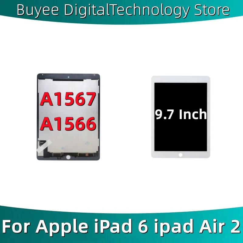 Nuovo Schermo Lcd 9.7 "A1567 A1566 Per Apple Ipad 6 Ipad Air 2 A1567 A1566 Lcd Touch Screen Display Digitizer Assembly Sostituzione