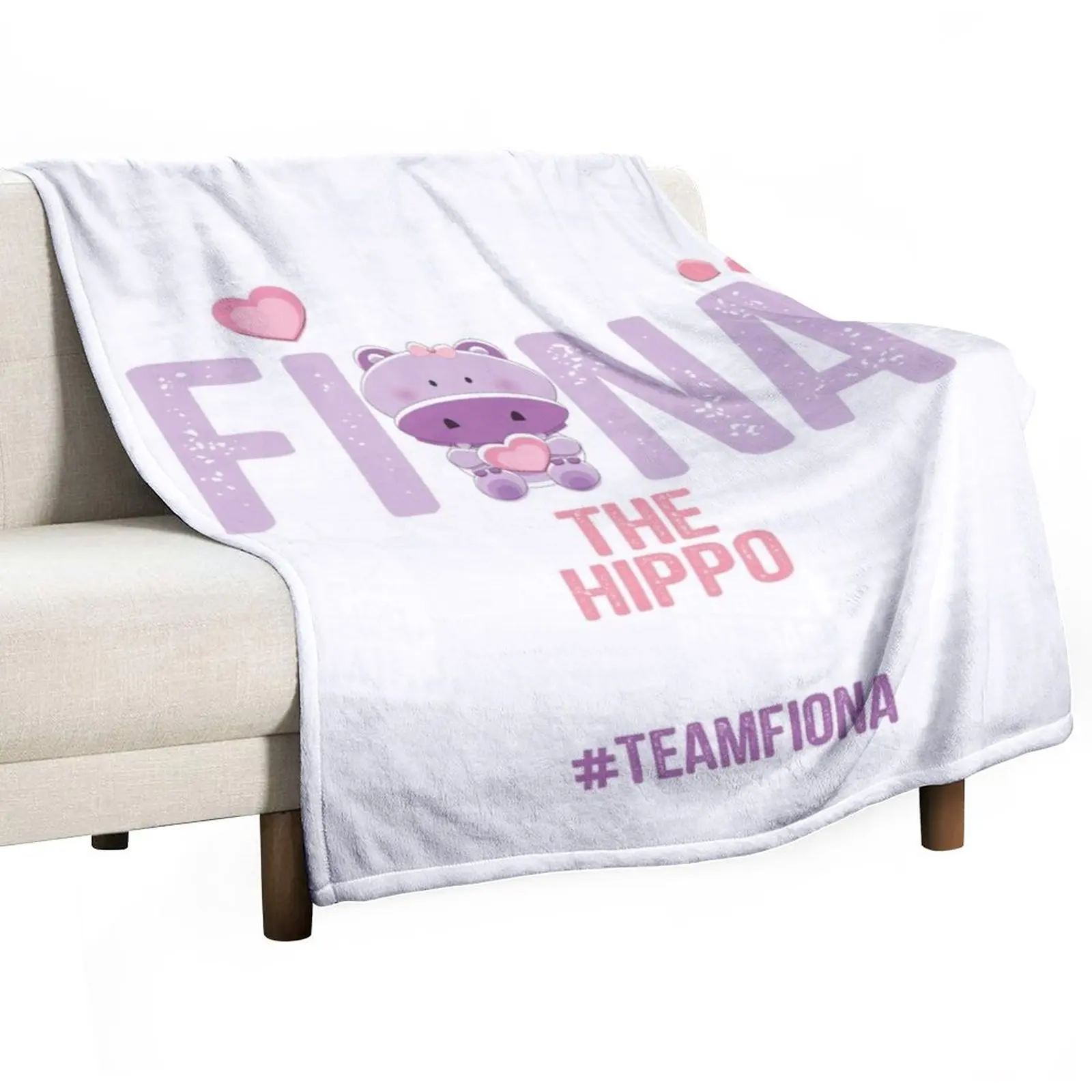Fiona The Hippo Team Fiona Gift Throw Coperta Divano Coperta Coperta Di Lusso