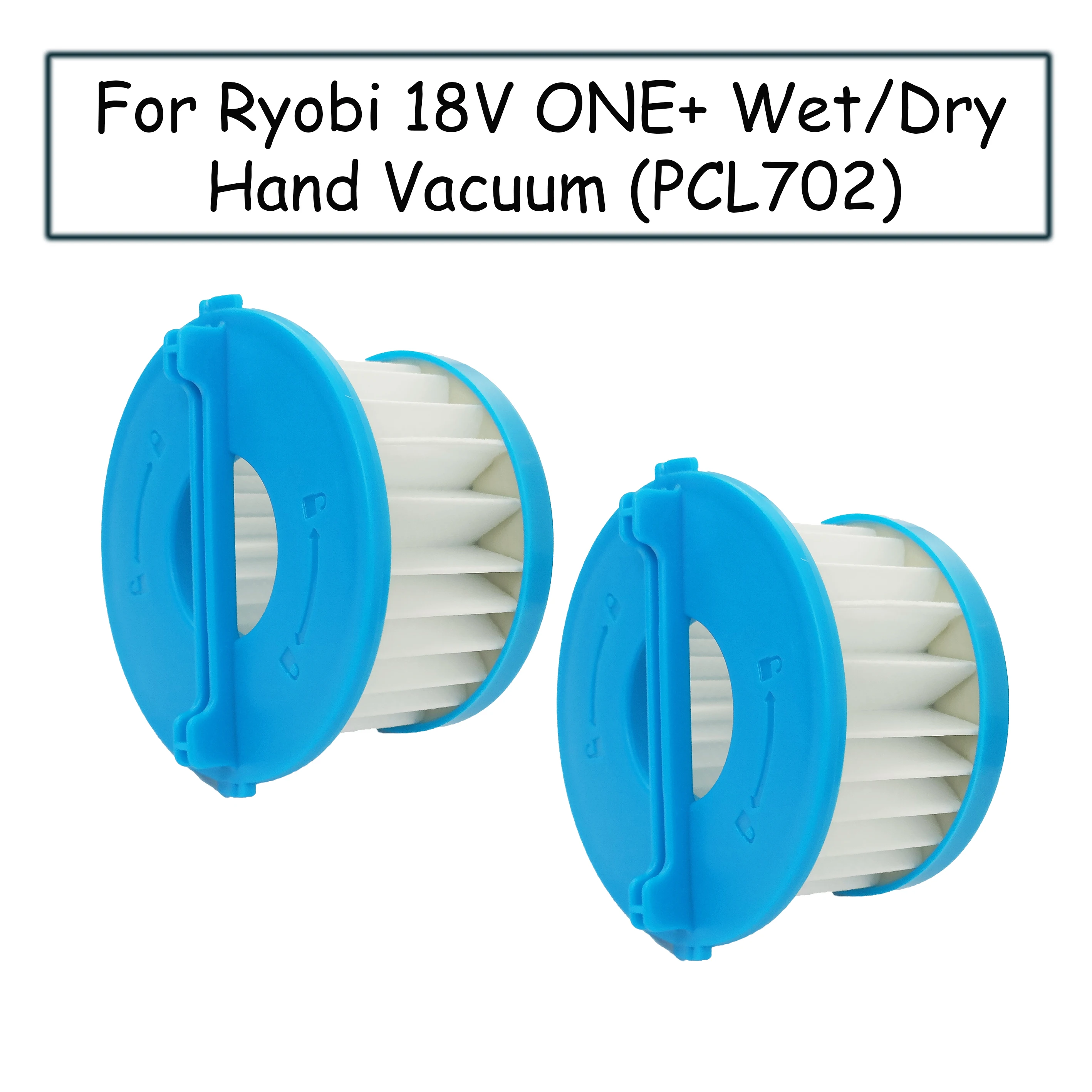 2 Pcs Ryobi Filters A32F02 For 18V ONE+ Wet/Dry Hand Vacuum PCL702 Replacement HEPA Parts