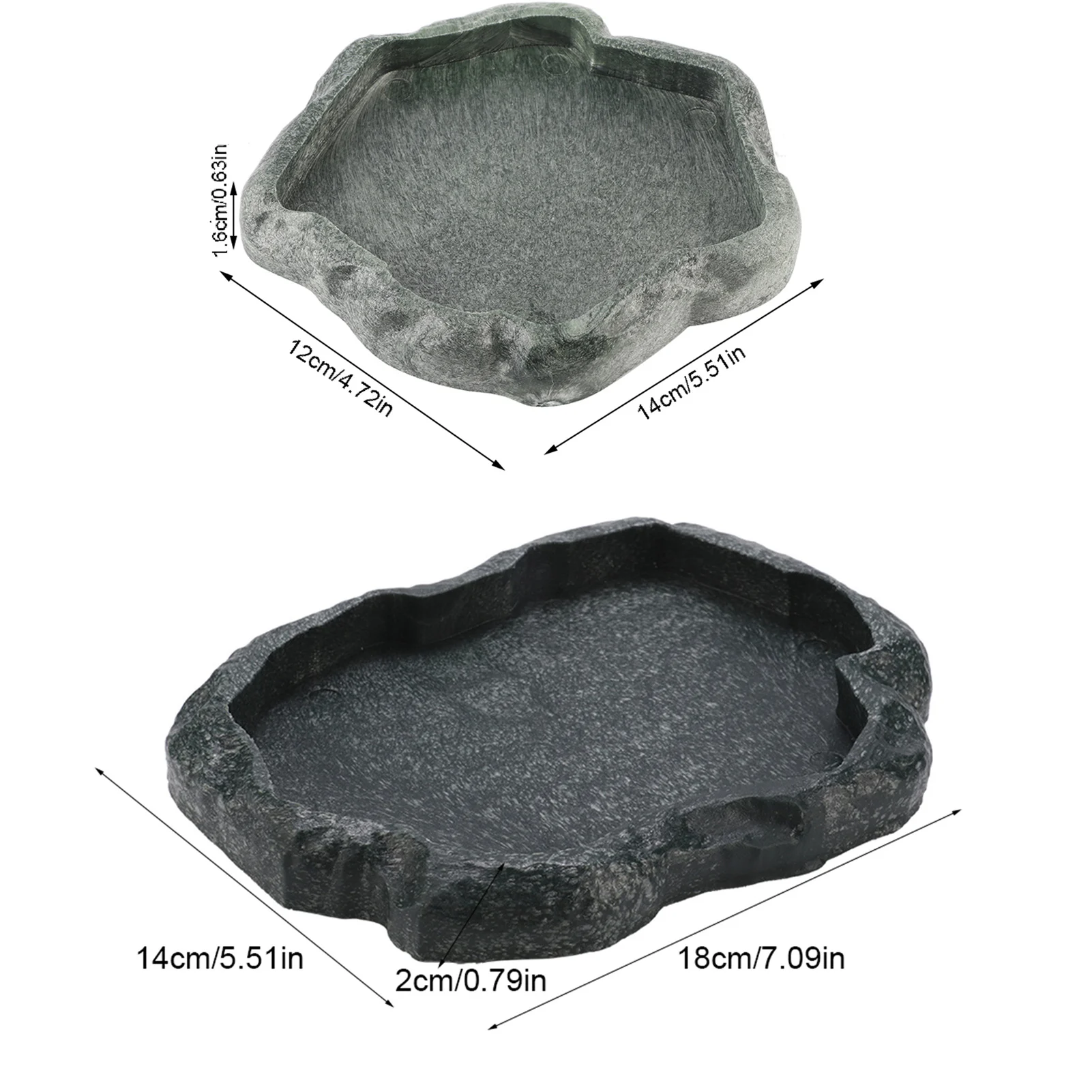 Pets Feeder Bowls Crawler Pet Feeder Bowl Basin Resin Non-toxic Food Water Pot Reptile Turtle Tortoise Scorpion Lizard Crabs images - 6