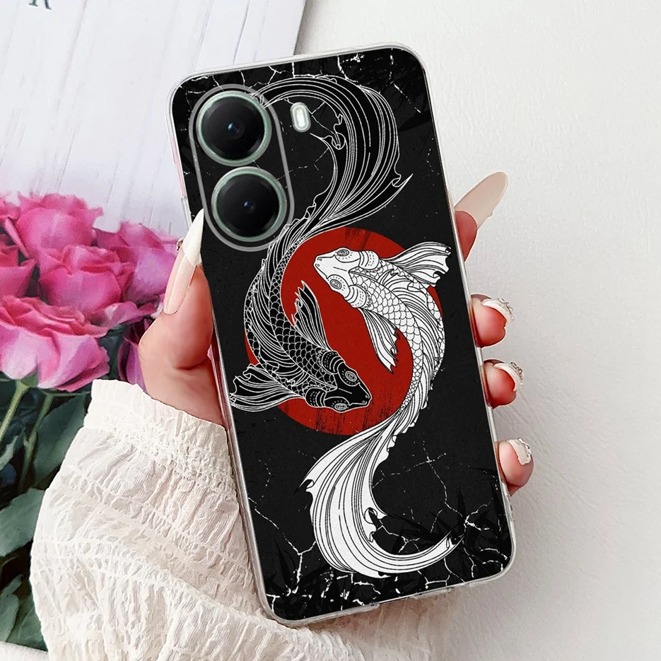 Stylish Painted Clear Silicone Soft TPU Phone Case Cover Shell Coque