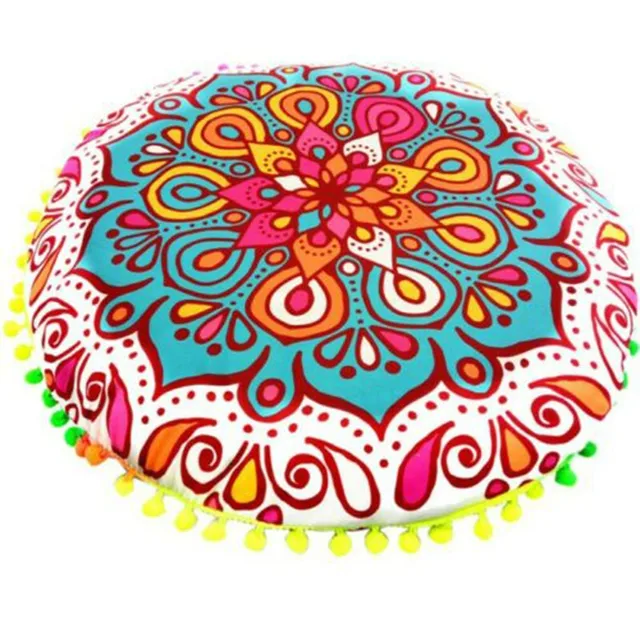 43CM Round Cushion Pillowcase Mandala Pillowcase Bohemian Cushion Cover Floor Cushion Pillows Cover Household 4