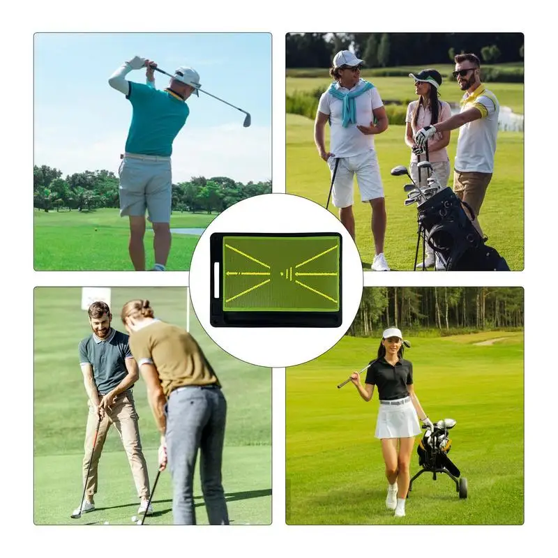 Path Feedback Golf Mat Golf Precision Swing Mat Heavy Duty Outdoors Equipment With No-Slip Base For Rough Fairway Divot