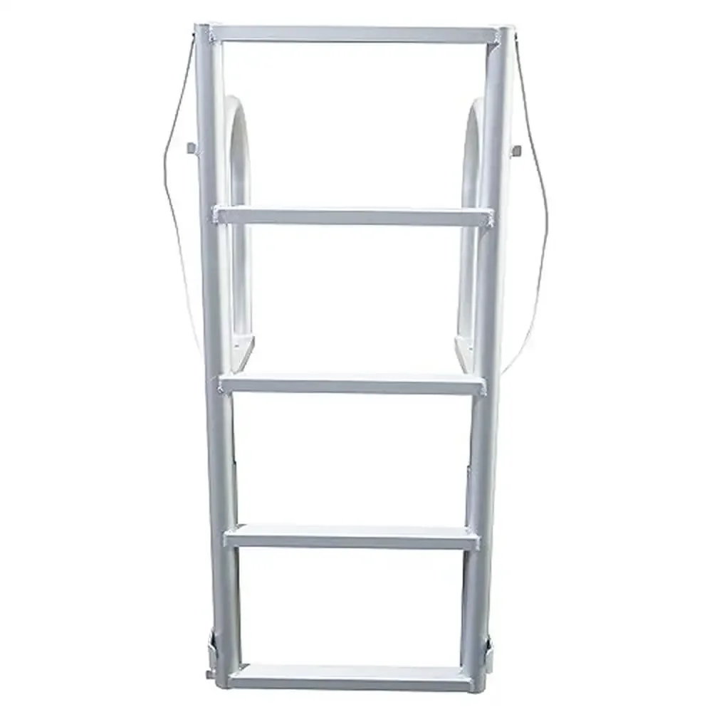 Aluminum Dock Ladder 5-Step Sliding Design Sturdy Construction Easy Assembly