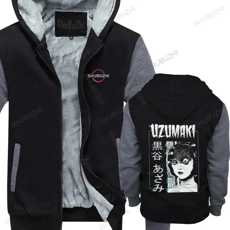 

Cool Harajuku hoodies Men Tomie Junji Ito Uzumaki fall Cotton thick hoodies Print Horror Manga Anime Azami Kurotani fleece Tops