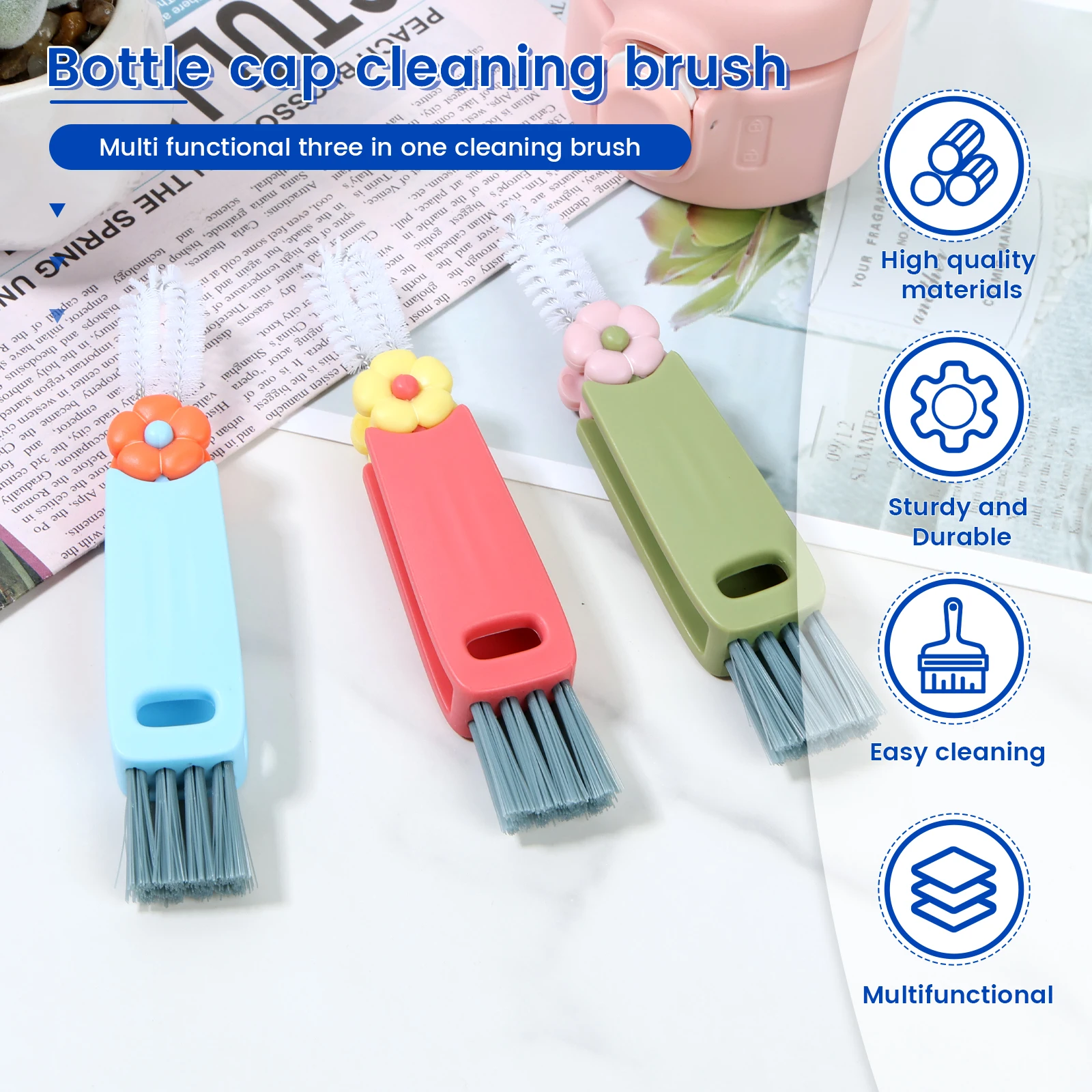 6PCS 3-in-1 Bottle Gap Cleaning Brush Set 1