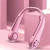 2024 1200mAh New Mini Neck Mounted Fan Portable Bladeless Neck Rechargeable Air Cooler 3 Speed ​​Mini Summer Sports Fan Outdoor 1