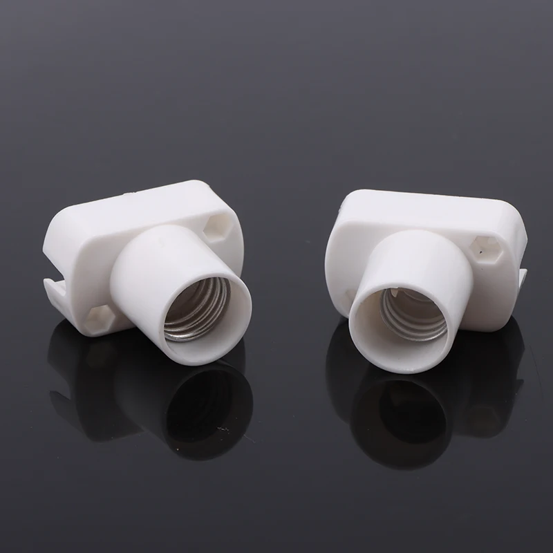 Lamp Bulb Holder Lamp Holder Lamp Base Lamp Socket Adapter White Mini Screw Lamp Base E12 E14 E17 Supporto Light Bulb Socket Holder Adapter Fixing Base Accessories