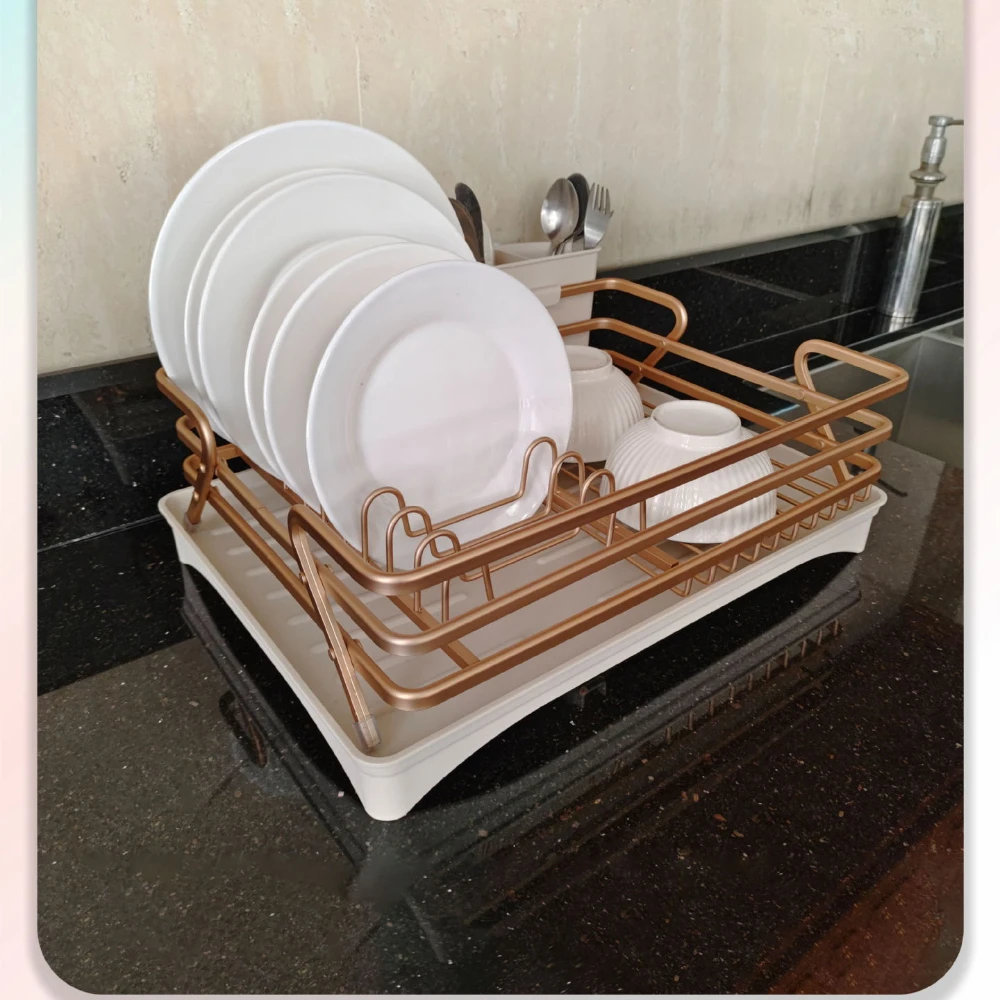 Dish Drying Rack, Rustproof Aluminium Dish Racks for Kitchen